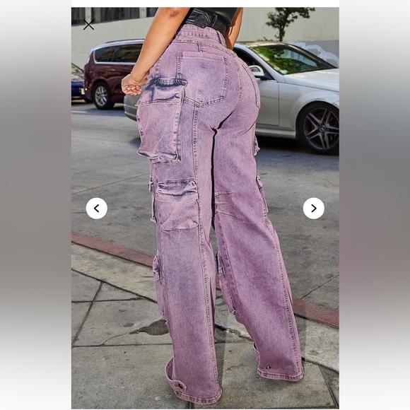 Fashion Nova Purple Flare & Wide Leg Jeans - 11 - Picture 3 of 4
